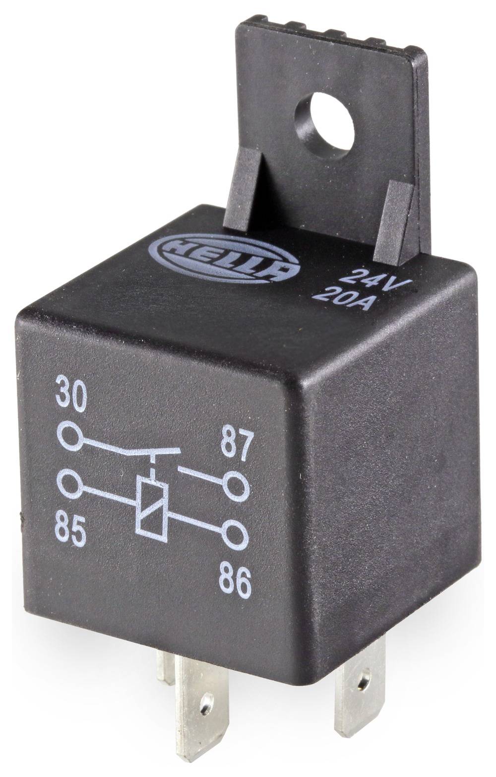 HELLA 4RA 965 400-101 Relais, Arbeitsstrom - 24V - 4-polig - Schließer - mit Halter-2