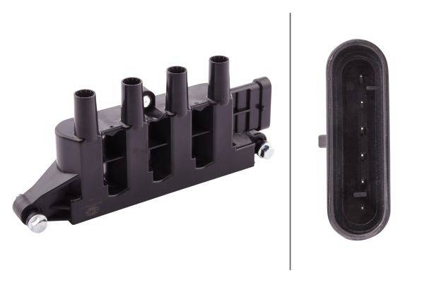 HELLA 5DA 358 000-271 Zündspule - 12V - 6-polig - Blockzündspule - geschraubt-1