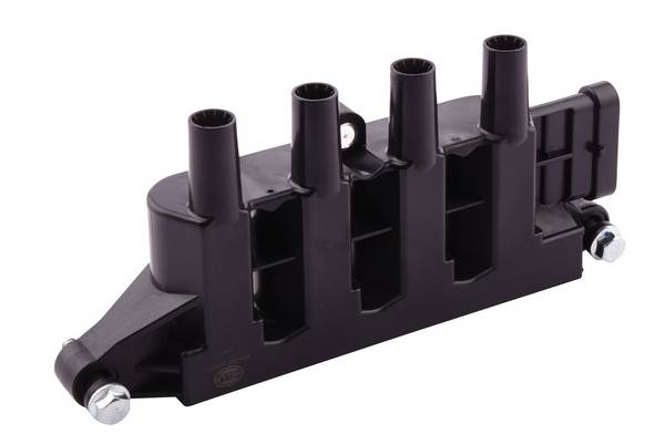 HELLA 5DA 358 000-271 Zündspule - 12V - 6-polig - Blockzündspule - geschraubt