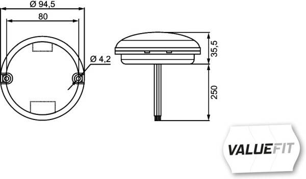 HELLA VALUEFIT Blinkleuchte - - LED - 24/12V - Einbau - 2BA 357 028-021-1
