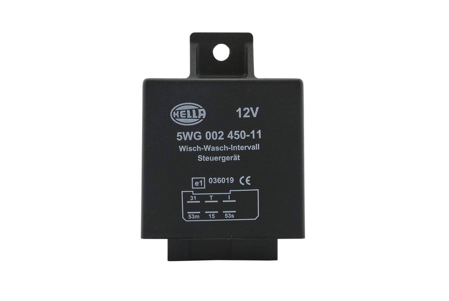 HELLA 5WG 002 450-111 Relais, Wisch-Wasch-Intervall - 12V - 6-polig - Anschlussanzahl: 6-3