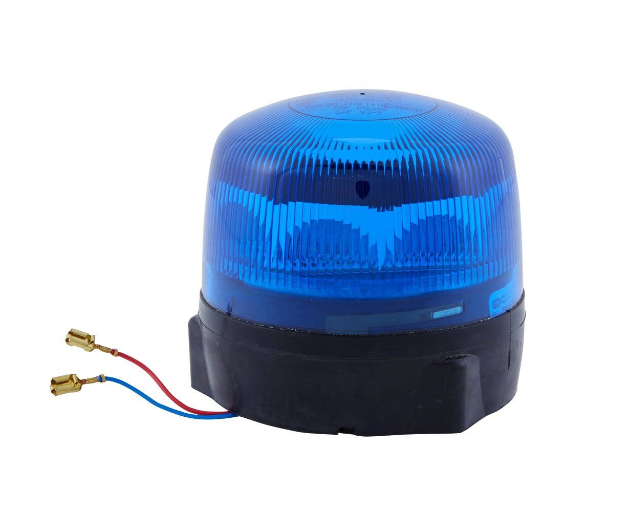 HELLA 2RL 010 979-101 LED-Rundumkennleuchte - RotaLED - 12/24V - geschraubt - blau - Kabel: 200mm-2