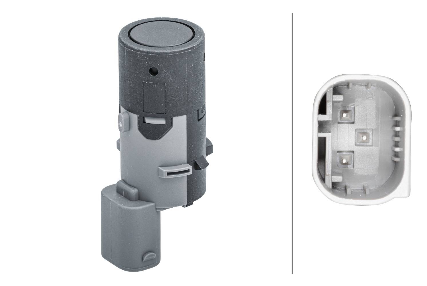 HELLA 6PX 358 141-061 Sensor, Einparkhilfe - gerade - 3-polig - gesteckt - lackierbar-1