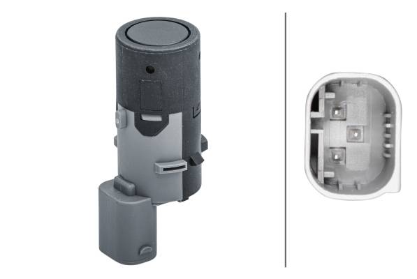 HELLA 6PX 358 141-061 Sensor, Einparkhilfe - gerade - 3-polig - gesteckt - lackierbar-0