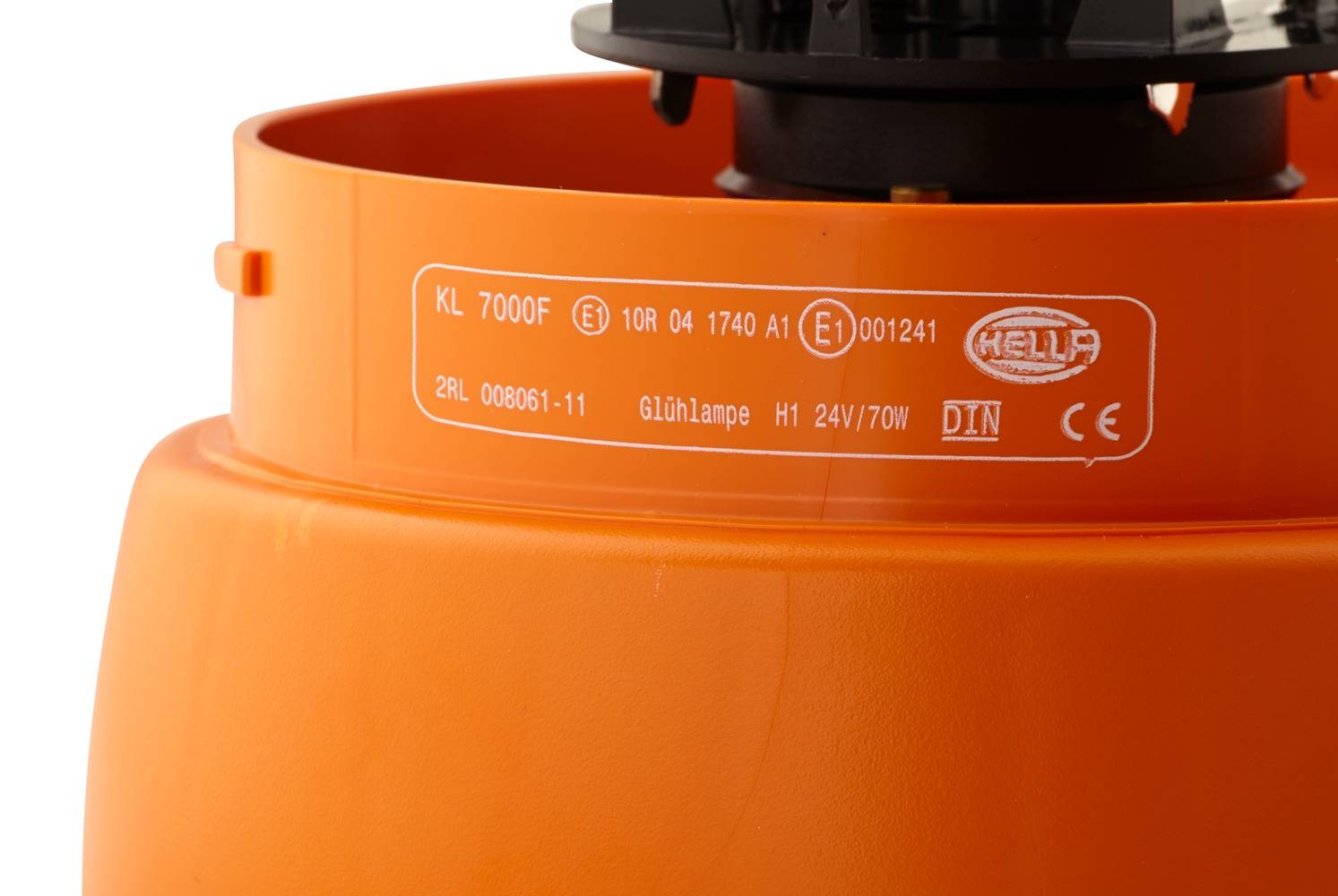 HELLA 2RL 008 061-111 Halogen-Rundumkennleuchte - KL 7000 - 24V - gelb - Anbau/geschraubt - gelb - S-4