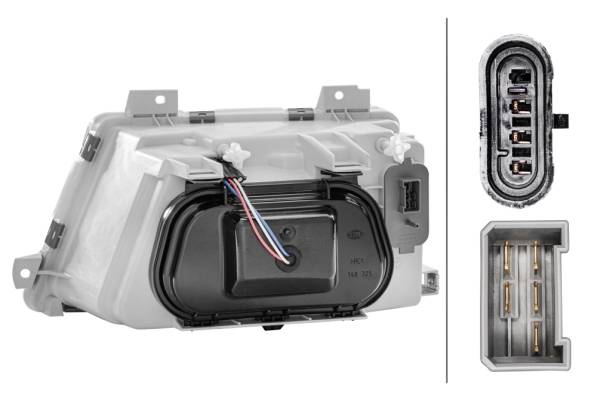 HELLA 1AH 007 774-021 Halogen-Hauptscheinwerfer - rechts - für u.a. MB Vario Bus-1