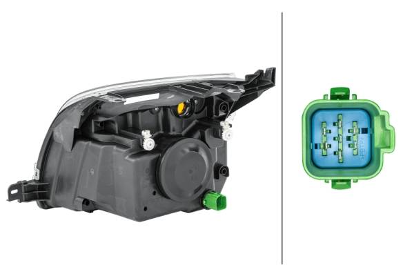 HELLA 1LD 247 026-281 Halogen-Hauptscheinwerfer - rechts - für u.a. Ford Fusion (Ju_)-1