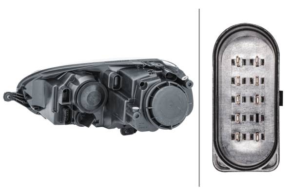 HELLA 1EG 247 007-621 Halogen-Hauptscheinwerfer - rechts - für u.a. VW Golf V (1K1)-1