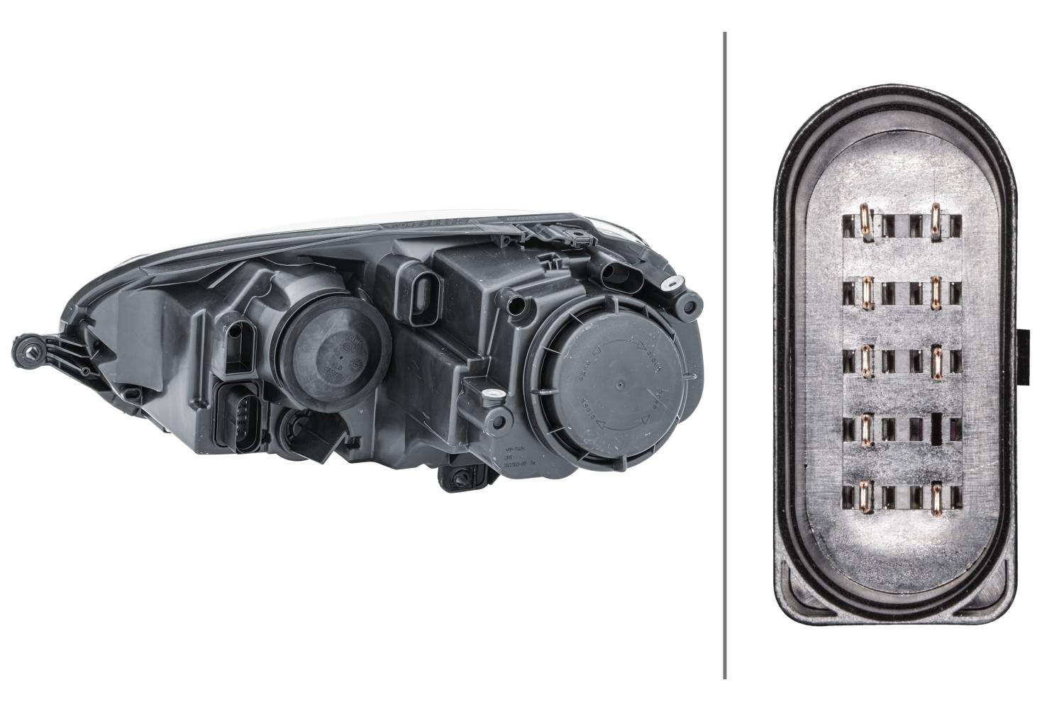 HELLA 1EG 247 007-621 Halogen-Hauptscheinwerfer - rechts - für u.a. VW Golf V (1K1)-3