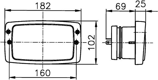 HELLA 1AB 006 213-027 Halogen-Hauptscheinwerfer - Modul 6213 - 12/24V - Referenzzahl: 10 - Einbau --0