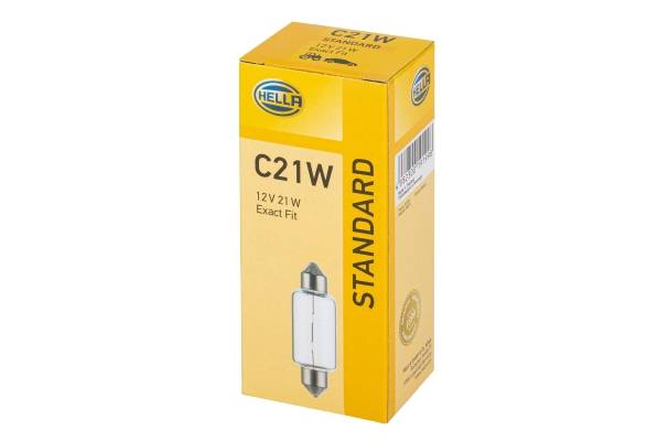 HELLA 8GM 002 091-181 Glühlampe - C21W - Standard - 12V - 21W - Sockelausführung: SV8,5-8 - Schachte-1