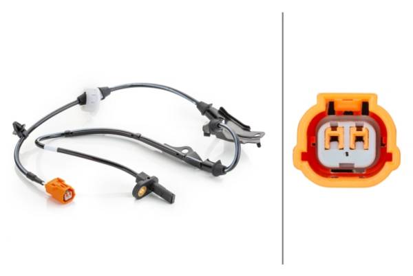 HELLA 6PU 230 040-181 Sensor, Raddrehzahl - 2-polig - Vorderachse rechts - mit Halter