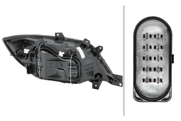 HELLA 1EH 246 047-051 Halogen-Hauptscheinwerfer - links - für u.a. MB Sprinter 3-T Platform/Chassis-2