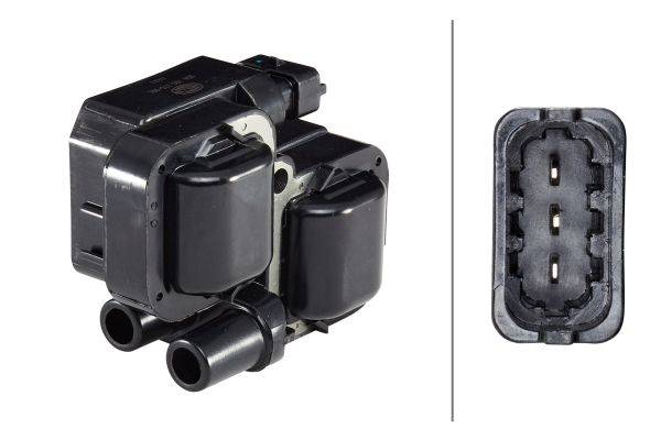 HELLA 5DA 193 175-991 Zündspule - 12V - 3-polig - Blockzündspule - geschraubt-1