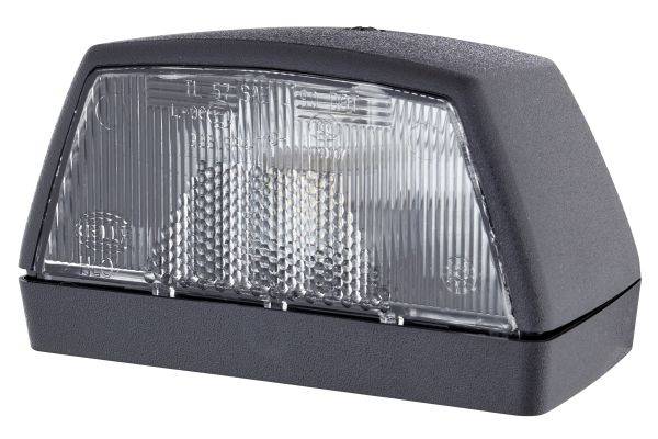 HELLA 2KA 003 389-398 Kennzeichenleuchte - 12V - Anbau - Lichtscheibenfarbe: glasklar - Stecker: Fla