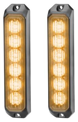 HELLA 2XD 012 160-951 LED-Blitz-Kennleuchte - BST - 12/24V - gelb - Anbau/geschraubt - glasklar - ge-1