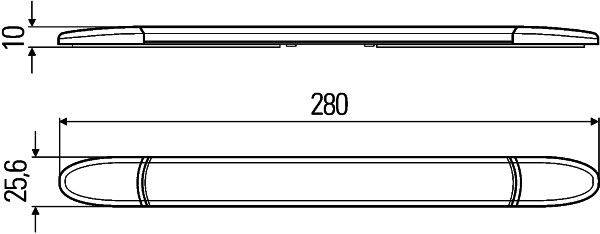 HELLA 2JA 343 606-011 Innenraumleuchte - LED - 24V - 3.6W - LED - Anbau - Lichtscheibenfarbe: glaskl-1