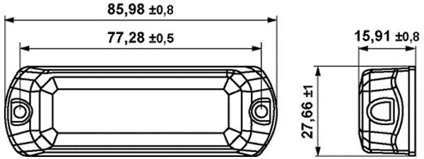 HELLA 2XD 014 561-201 LED-Blitz-Kennleuchte - BST - 12/24V - gelb - Anbau/geschraubt - glasklar - ge-3