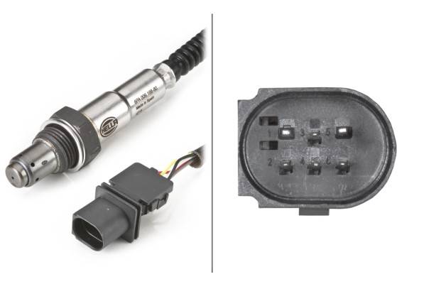 HELLA 6PA 009 166-801 Lambdasonde - 6-polig - Kabel: 400mm-0