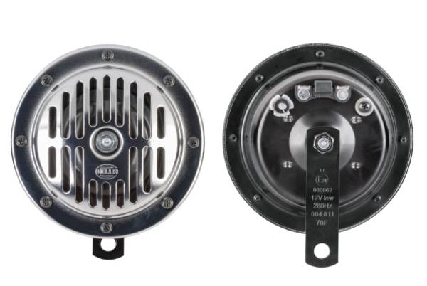 HELLA 3CB 004 811-071 Horn - 24V - 114dB(A) - Frequenzbereich: 280/380Hz - Gehäusefarbe: schwarz