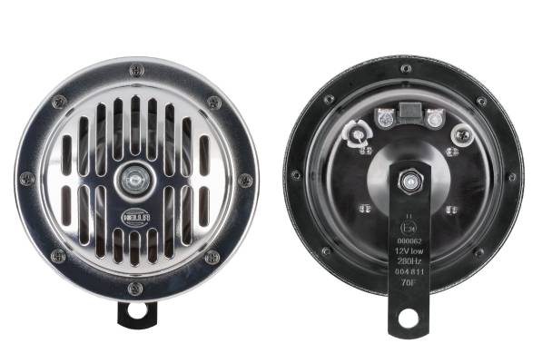 HELLA 3CB 004 811-071 Horn - 24V - 114dB(A) - Frequenzbereich: 280/380Hz - Gehäusefarbe: schwarz-0