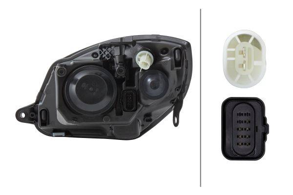 HELLA 1EL 247 025-261 Doppelscheinwerfer/FF/Halogen-Hauptscheinwerfer - rechts - für u.a. Skoda Fabi-1