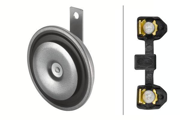 HELLA 3BA 002 768-131 Horn - B36 - 12V - 116dB(A) - Frequenzbereich: 335Hz - Tiefton - Gehäusefarbe:-2
