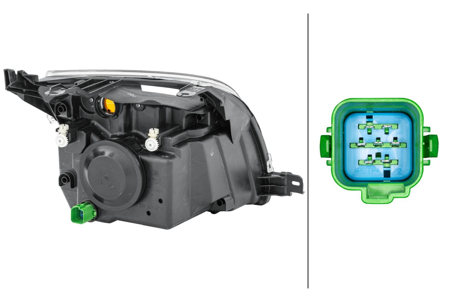 HELLA 1LD 247 026-271 Halogen-Hauptscheinwerfer - links - für u.a. Ford Fusion (Ju_)-3