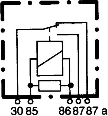 HELLA 4RD 007 794-021 Relais, Kaltstartsteuerung - 12V - 5-polig - Schaltbild: W2 - Stecker: B1 - Öf-1