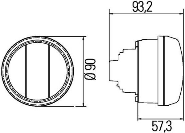 HELLA 2BE 010 102-011 Blinkleuchte - Hybrid - 24V - Einbau - LED-Lichtfarbe: weiß - vorne