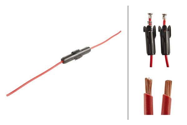 HELLA 8JD 003 285-021 Sicherungshalter - für Glassicherung - 6x32mm - Spannung bis: 32V - mit Kabel-1