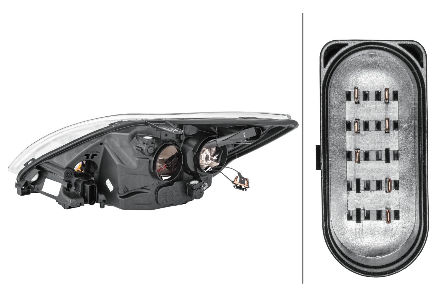 HELLA 1EE 354 257-021 Halogen-Hauptscheinwerfer - rechts - für u.a. Ford Focus II (Da_, Hcp, Dp)-3