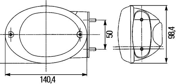 HELLA 2BE 343 130-411 Blinkleuchte - Agroluna - 12V - Anbau - links