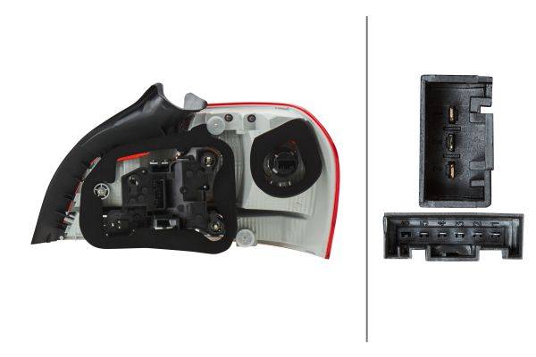 HELLA 2VP 010 756-211 Heckleuchte - LED - weiß/rot - links - für u.a. BMW 1 Convertible (E88)-1