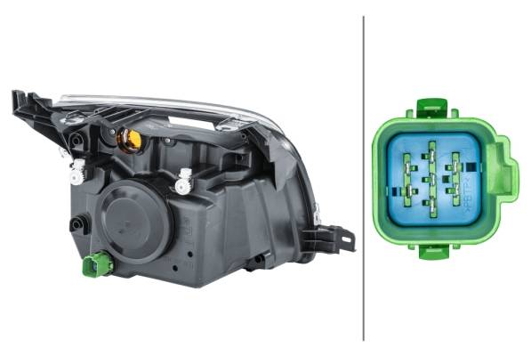 HELLA 1ED 247 026-251 Halogen-Hauptscheinwerfer - links - für u.a. Ford Fusion (Ju_)-2