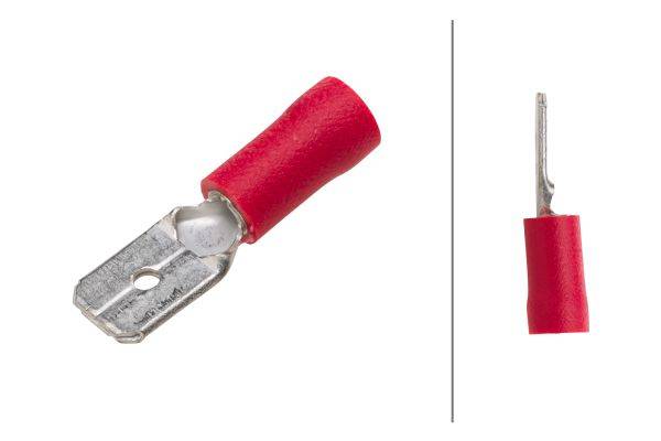 HELLA 8KW 702 796-003 Leitungsverbinder - rot - von: 0.5mm² - bis: 1.0mm² - Flachstecker - 6,3 x 0,8-1