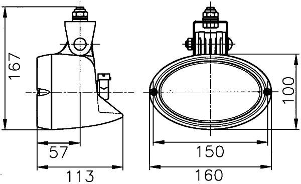 Arbeitsscheinwerfer 12 V 55 W H9 Halogen HELLA für u.a. CLAAS