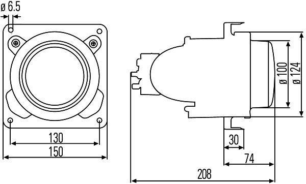 HELLA 1KL 007 834-077 DE/Halogen-Scheinwerfereinsatz, Fernscheinwerfer - 12/24V - Einbau