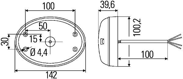 Rückleuchte links 24 V LED HELLA Licht-Expertise passend für u.a. DAF-0