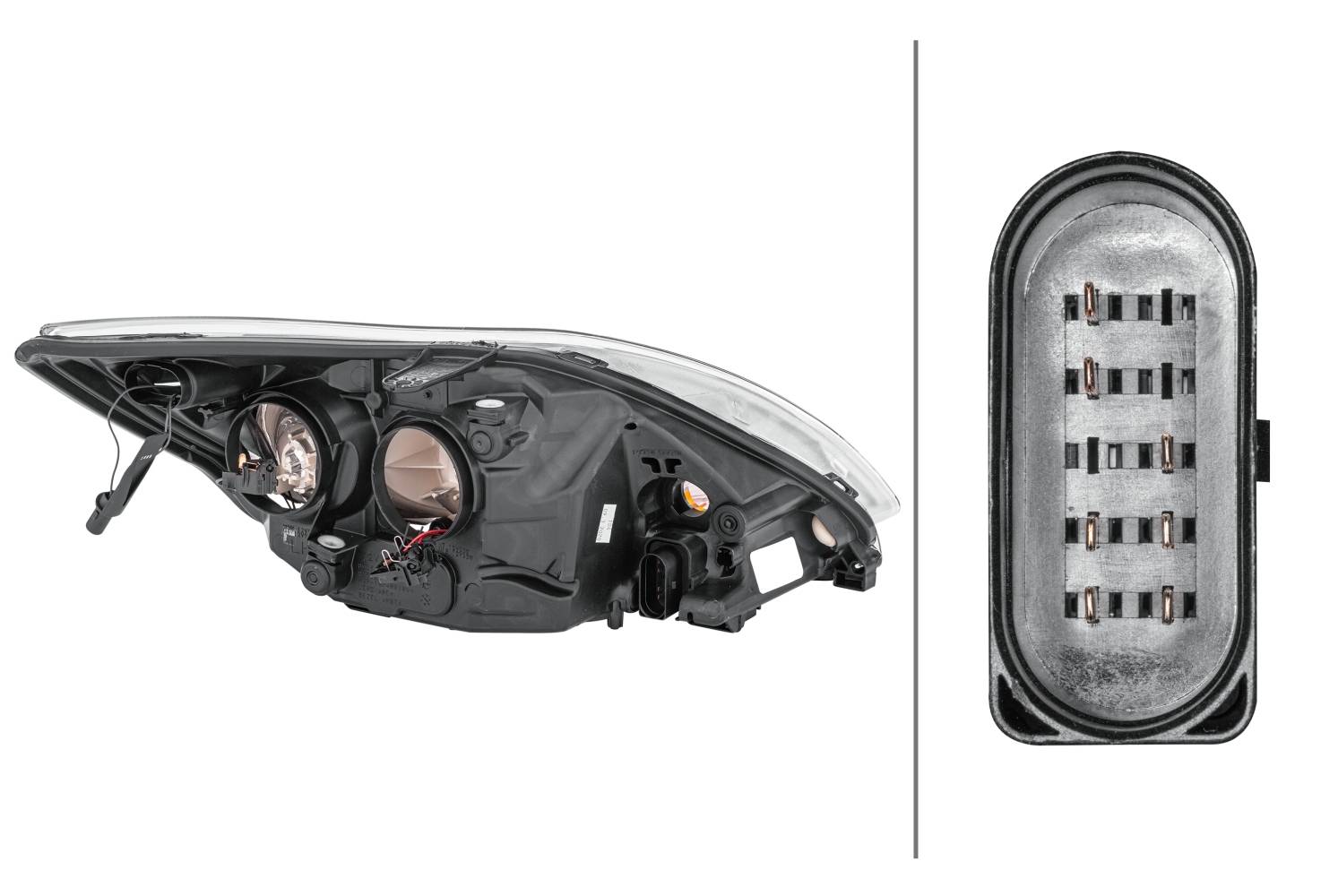 HELLA 1EE 354 257-011 Halogen-Hauptscheinwerfer - links - für u.a. Ford Focus II (Da_, Hcp, Dp)-3