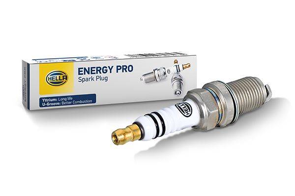 HELLA 8EH 188 704-051 Zündkerze - Energy Pro YM7RCP-8U - SW: 16 - Gewindelänge: 19mm - Außengewinde:-1