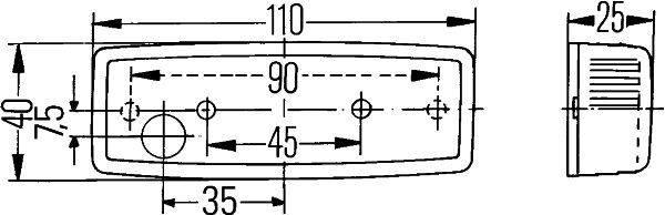HELLA 2SA 006 717-001 Schlussleuchte - Anbau - links/rechts