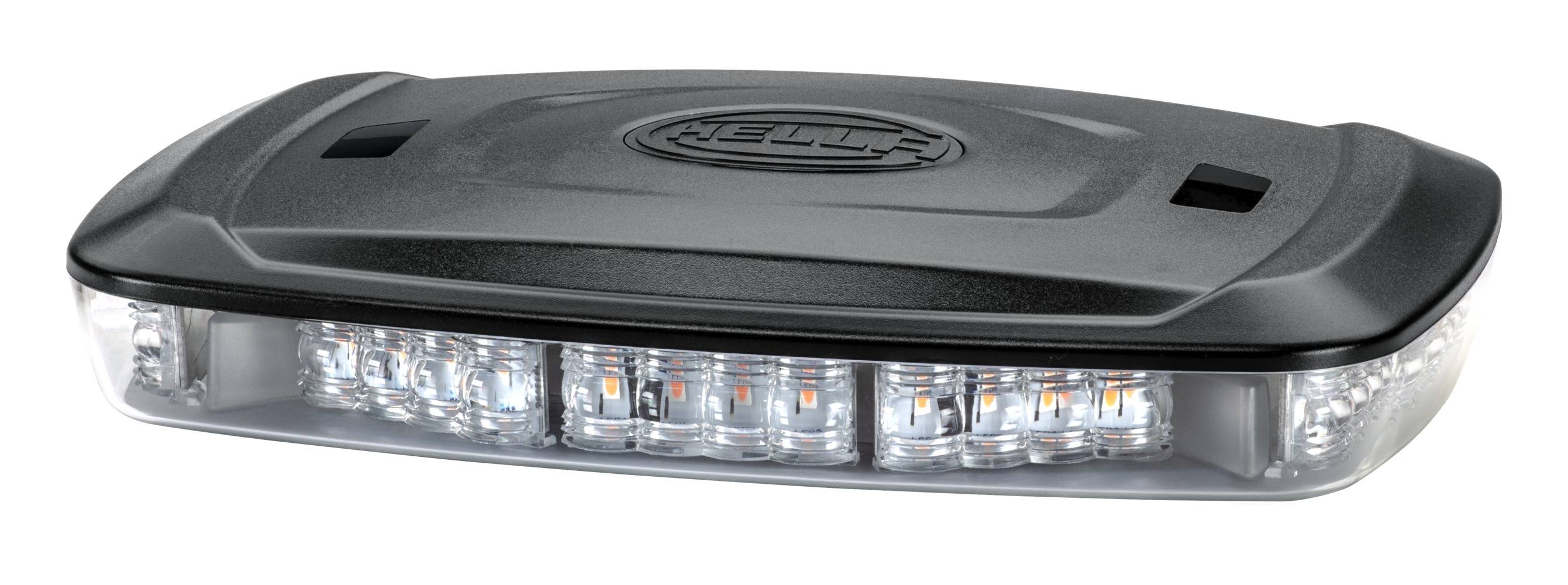 HELLA 2RL 014 566-121 LED-Warnleuchte - Micro Lightbar - 12/24V - Magnetbefestigung - glasklar - gel-1