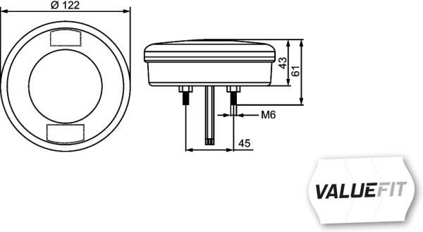 HELLA VALUEFIT Blinkleuchte - - LED - 12/24V - Einbau - vorne - 2BE 357 027-061-0