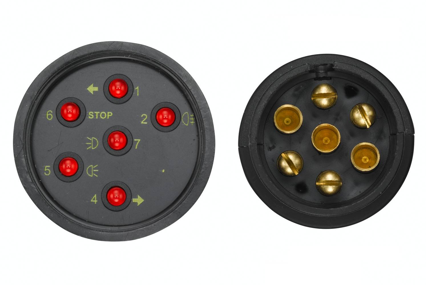 HELLA 8PD 004 509-001 Prüfgerät, Anhängersteckdose - 12V - 7-polig - Länge: 5m - DIN/ISO: 1724 - mit-2