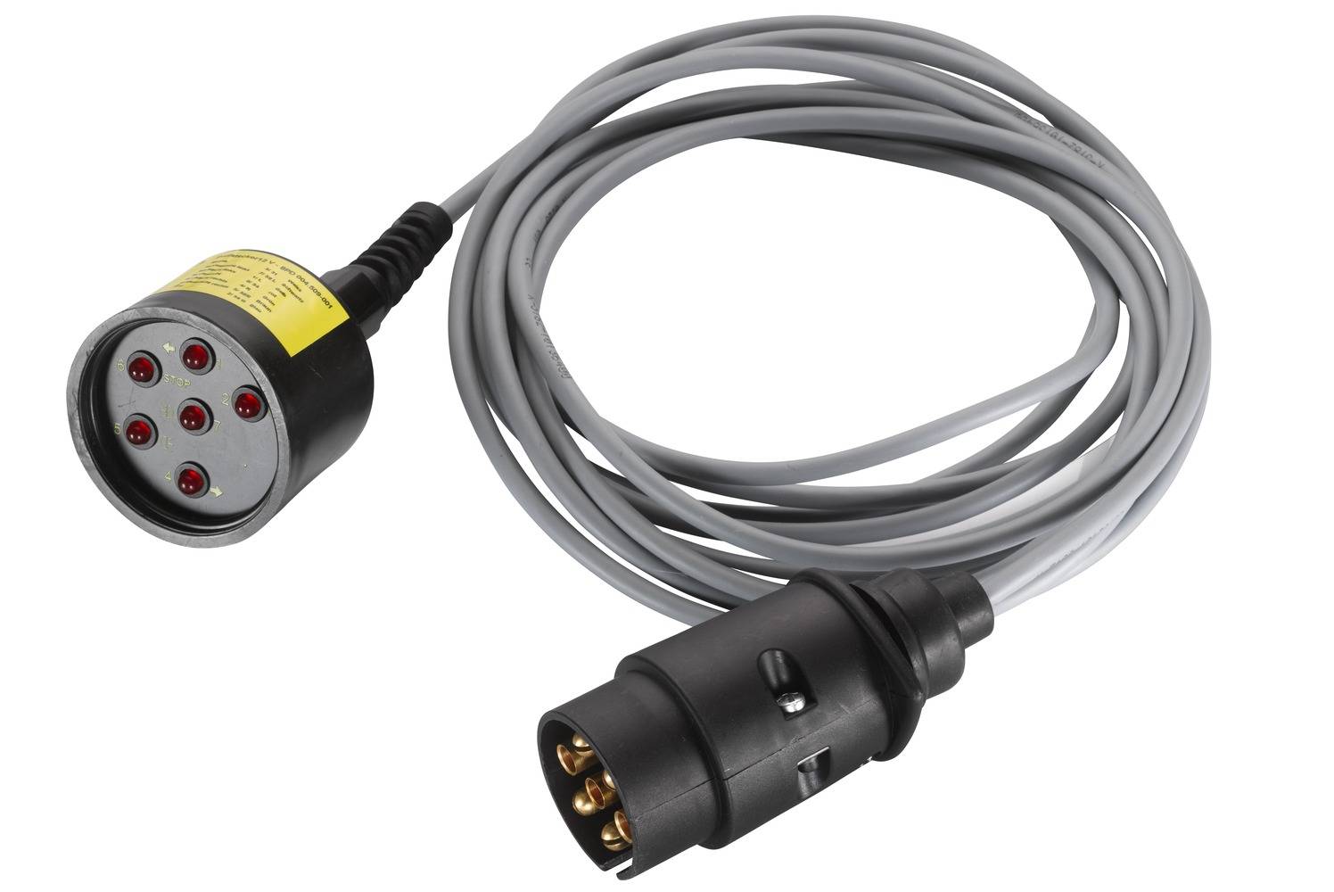 HELLA 8PD 004 509-001 Prüfgerät, Anhängersteckdose - 12V - 7-polig - Länge: 5m - DIN/ISO: 1724 - mit-4