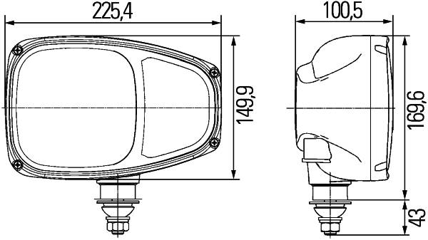 HELLA 1LE 996 174-427 Hauptscheinwerfer - Combi 220 - 24V - Anbau - rechts-3