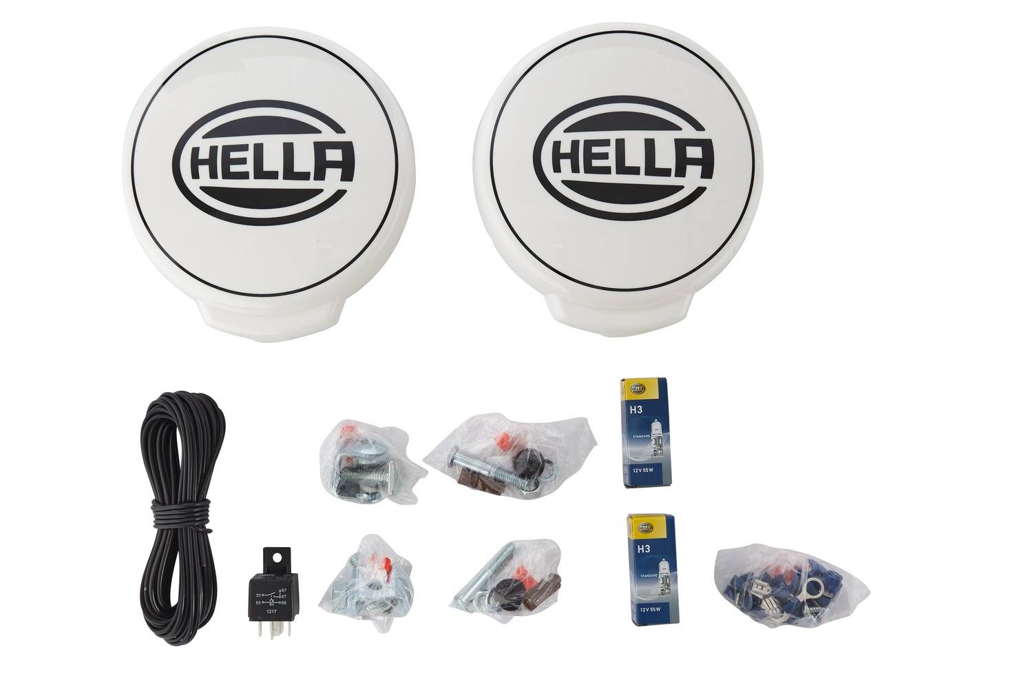 HELLA 1F6 010 952-821 FF/Halogen-Fernscheinwerfersatz - Comet FF 500 - 12V - rund - Anbau - glasklar-2