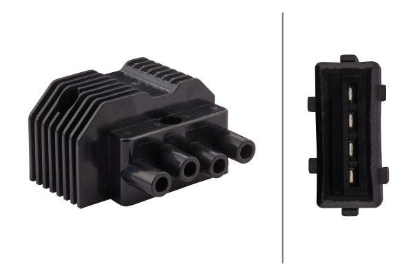 HELLA 5DA 193 175-651 Zündspule - 12V - 4-polig - Blockzündspule - geschraubt-1