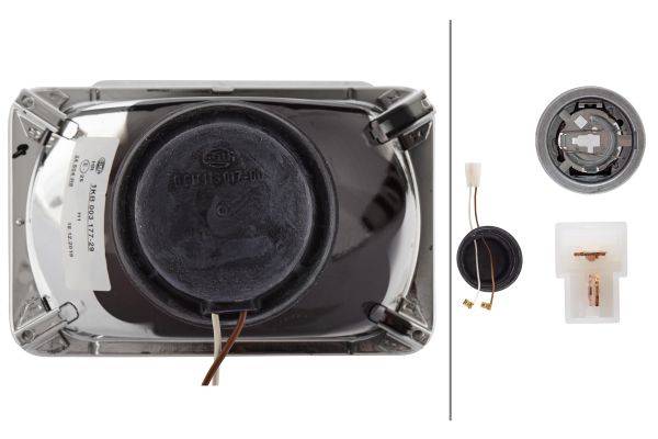 HELLA 1KB 003 177-291 Halogen-Scheinwerfereinsatz, Fernscheinwerfer - 12V - Einbau - links/rechts-2